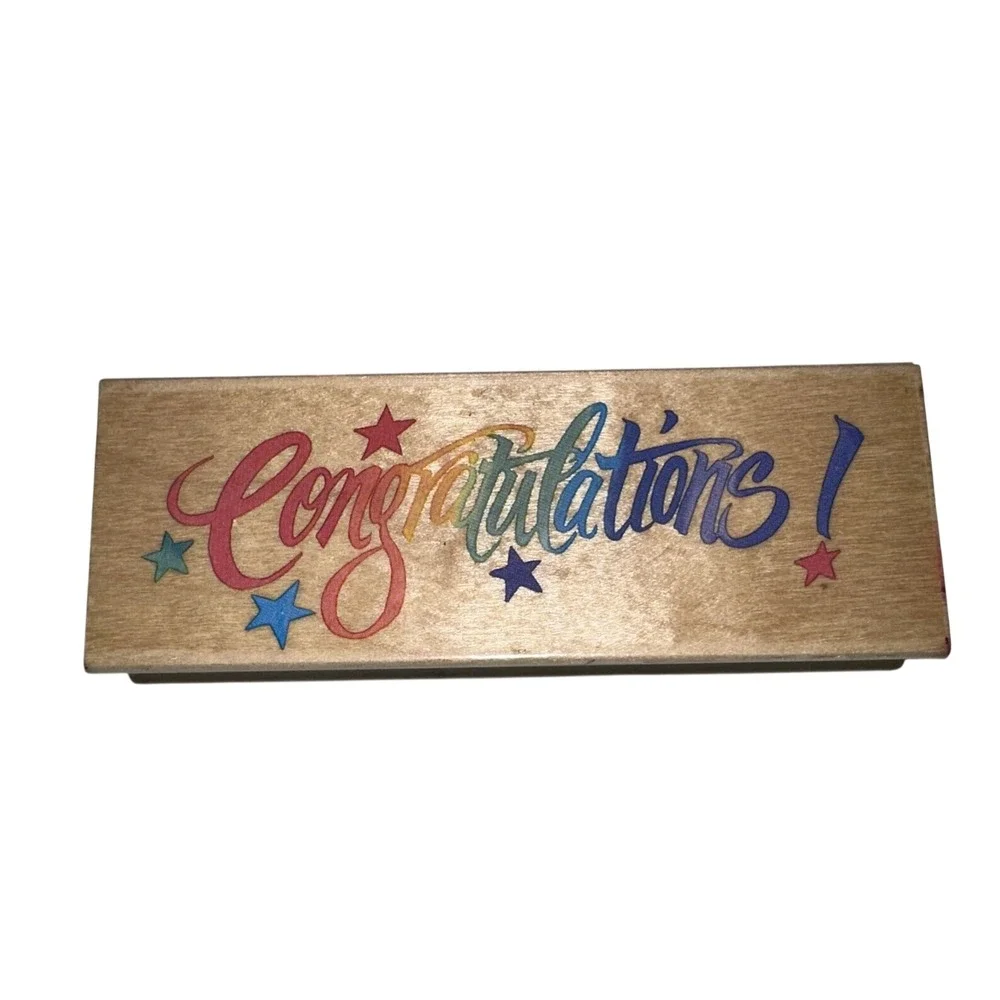 Posh Impressions Dee Gruenig Congratulations Rubber Stamp All Night Media 550H24